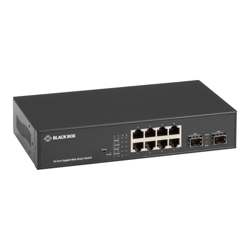 LGB708A, Switch Gigabit Ethernet Web Smart serie LGB700 - SFP, 10 porte -  Black Box